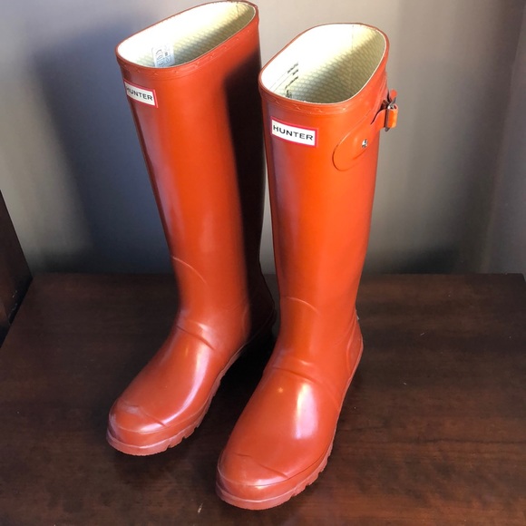 Hunter Shoes - Orange Hunter Boots